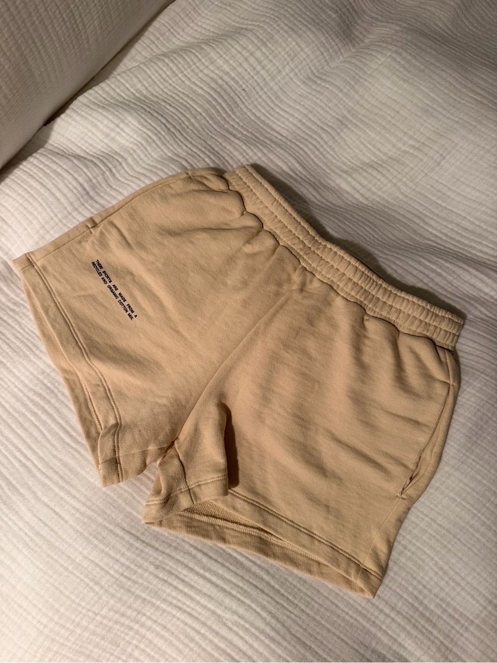 Pangaia Lightweight Recycled Cotton Shorts — Sand
